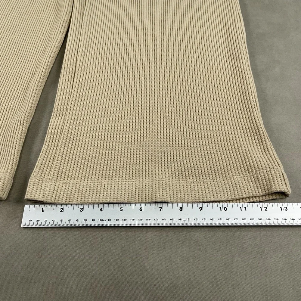 ATM Anthony Thomas Melillo Waffle Knit Wide Leg Sweatpants‎ Shitake Medium NWT